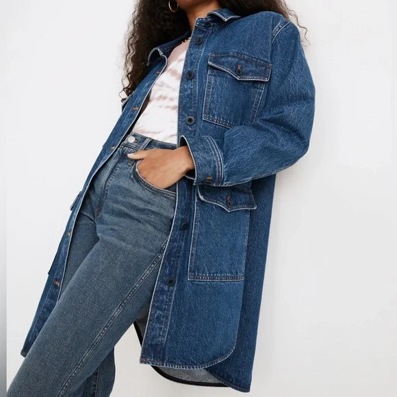 Madewell Denim Oversized Chore Coat in Laurelton Wash - Picture 2 of 8